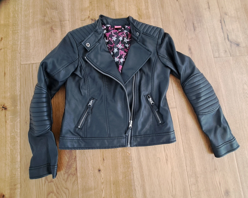 Mädchen Lederjacke, Größe 134 140