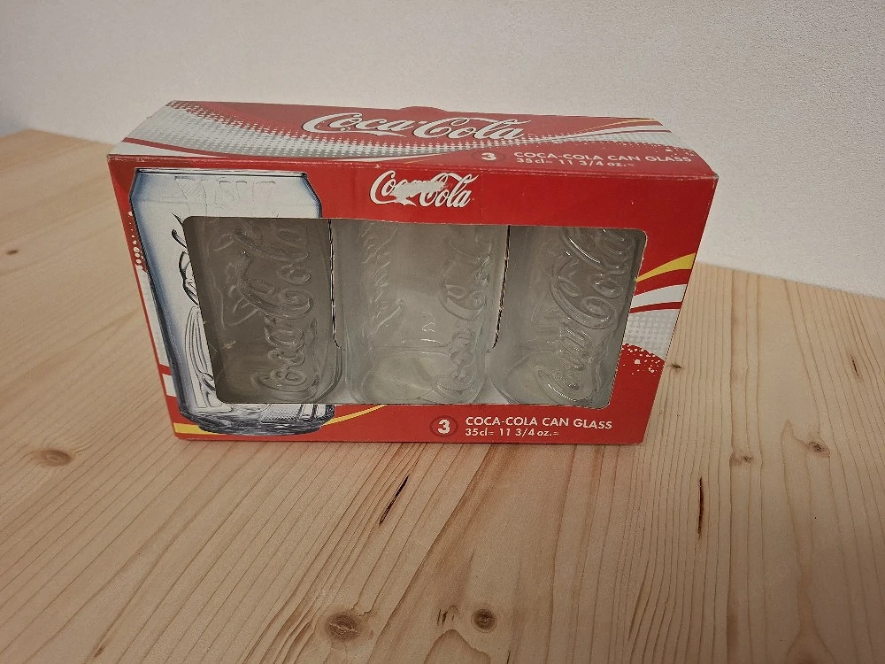 3 Stück Coca-Cola CAN Glas Vintage - Original verpackt