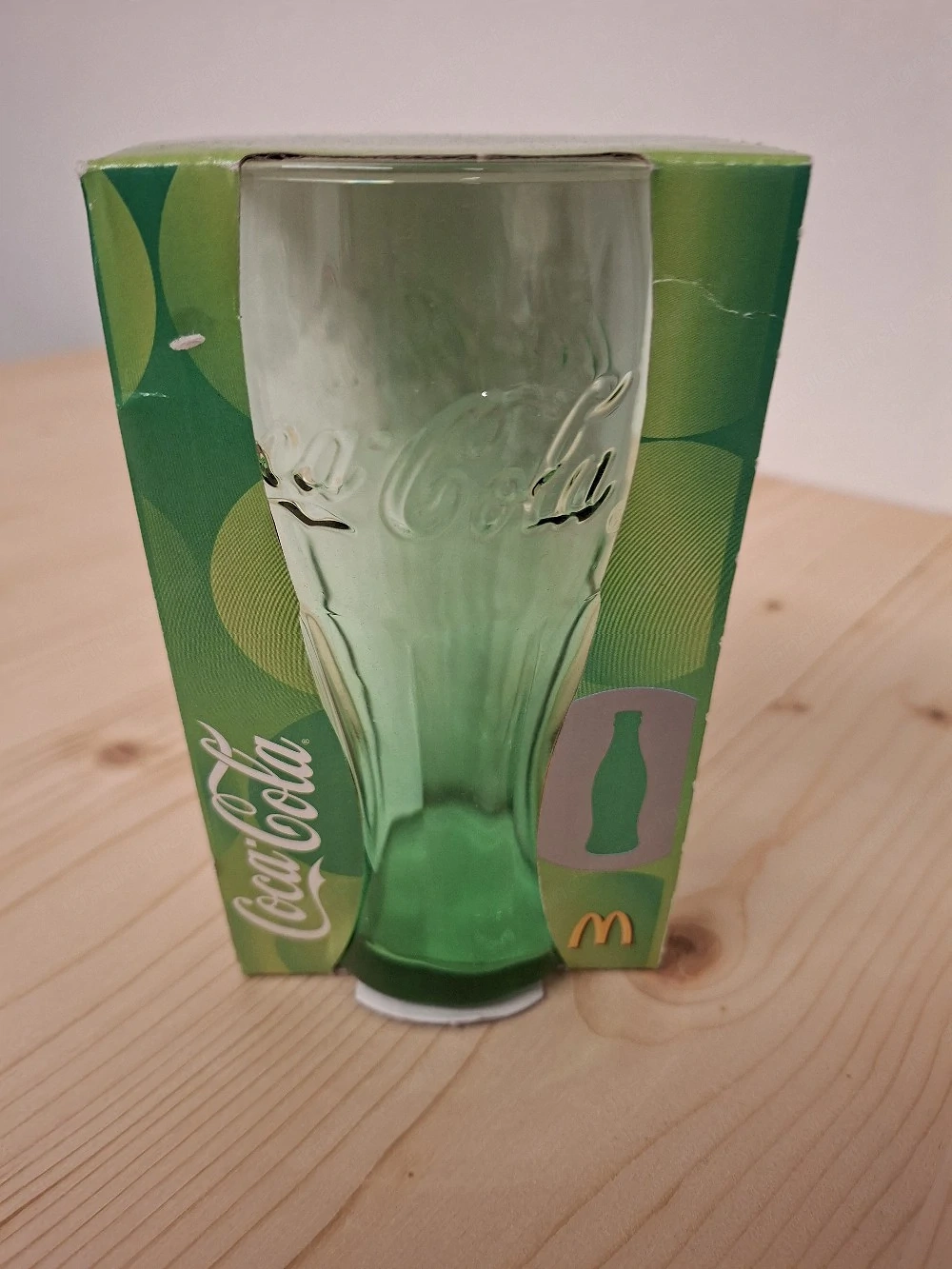 Coca-Cola Glas grün, Original verpackt