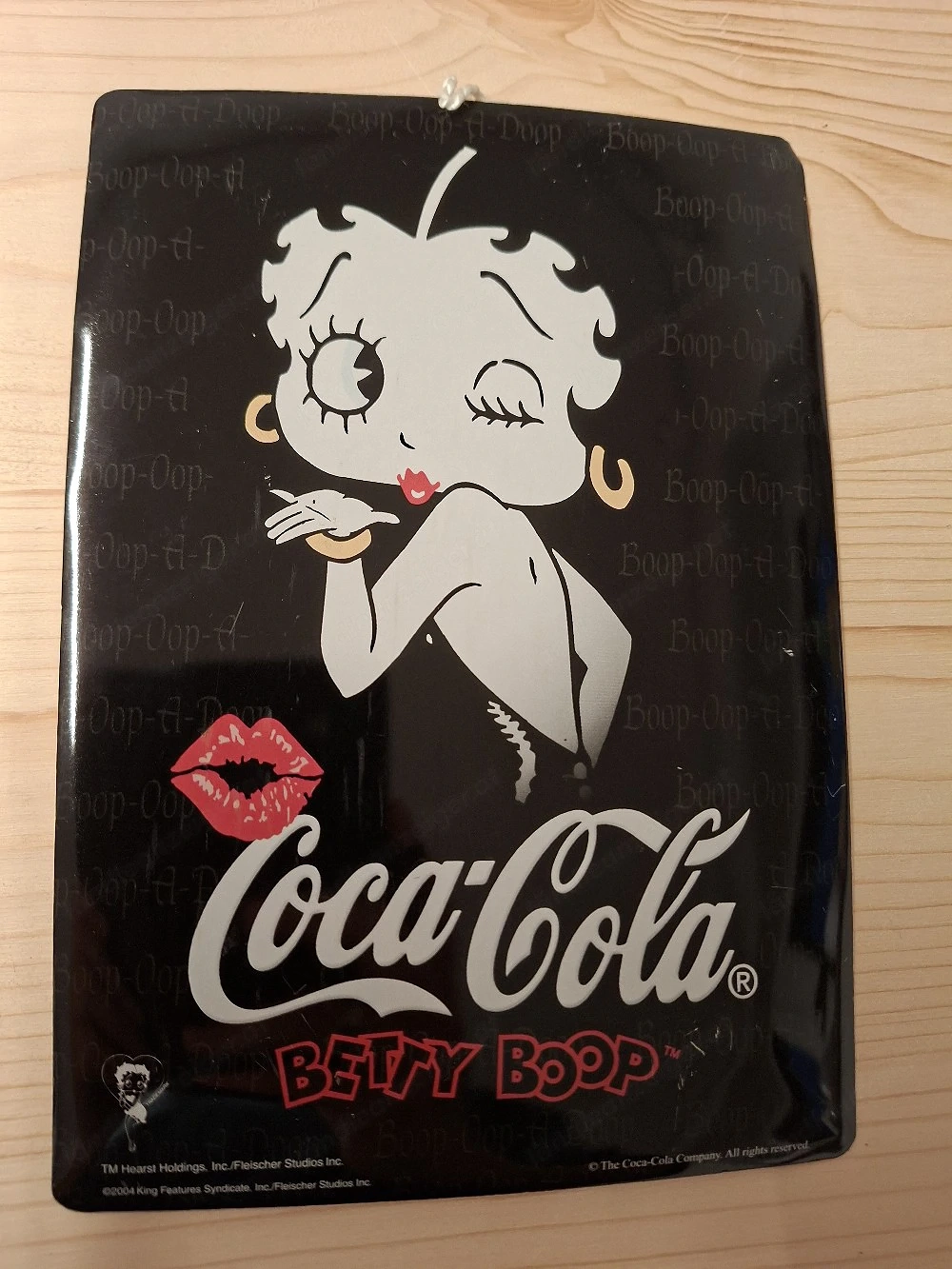 Betty Boop Coca-Cola - Vintage Blechschild 2004 - Retro Sammlerstück