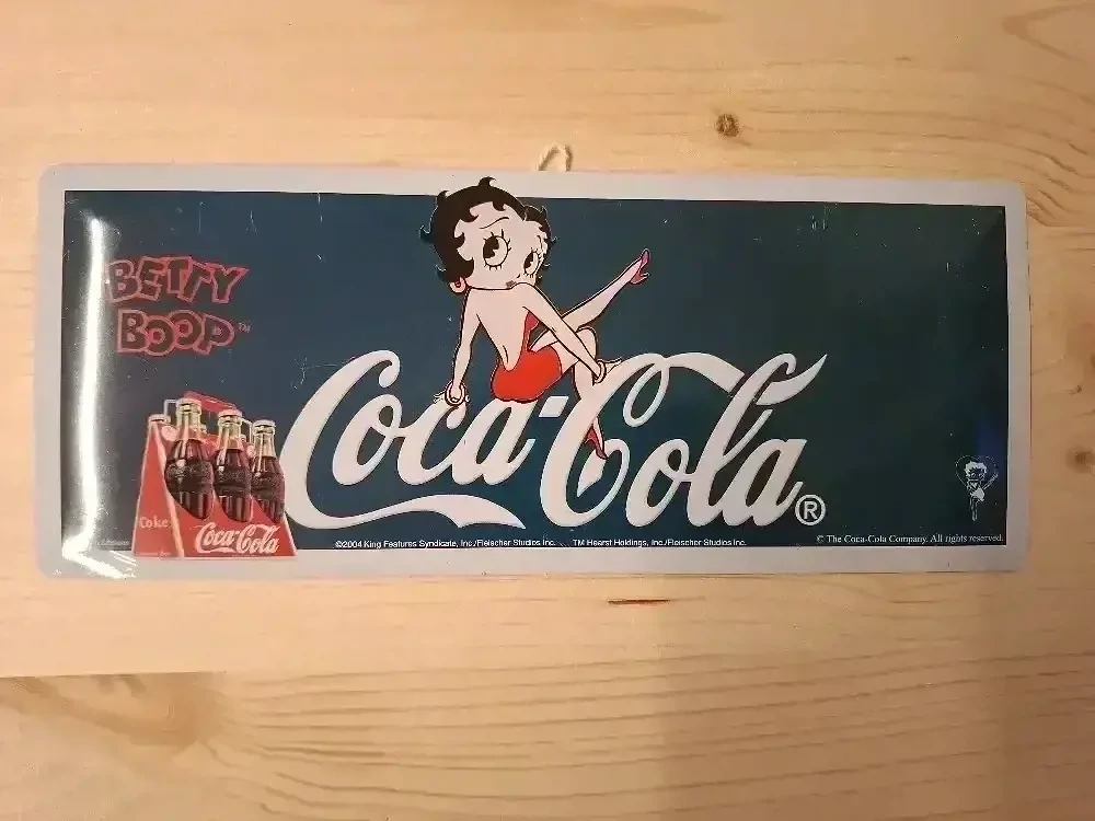 Betty Boop Coca-Cola - Vintage Blechschild - Retro Sammlerstück 