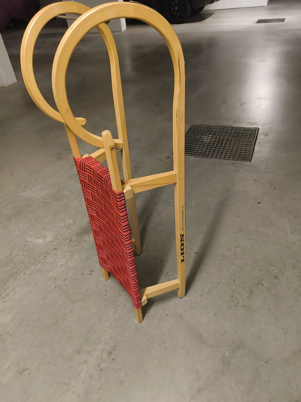 Schlitten Holzschlitten Hörnerrodel 110 cm aus Buchenholz
