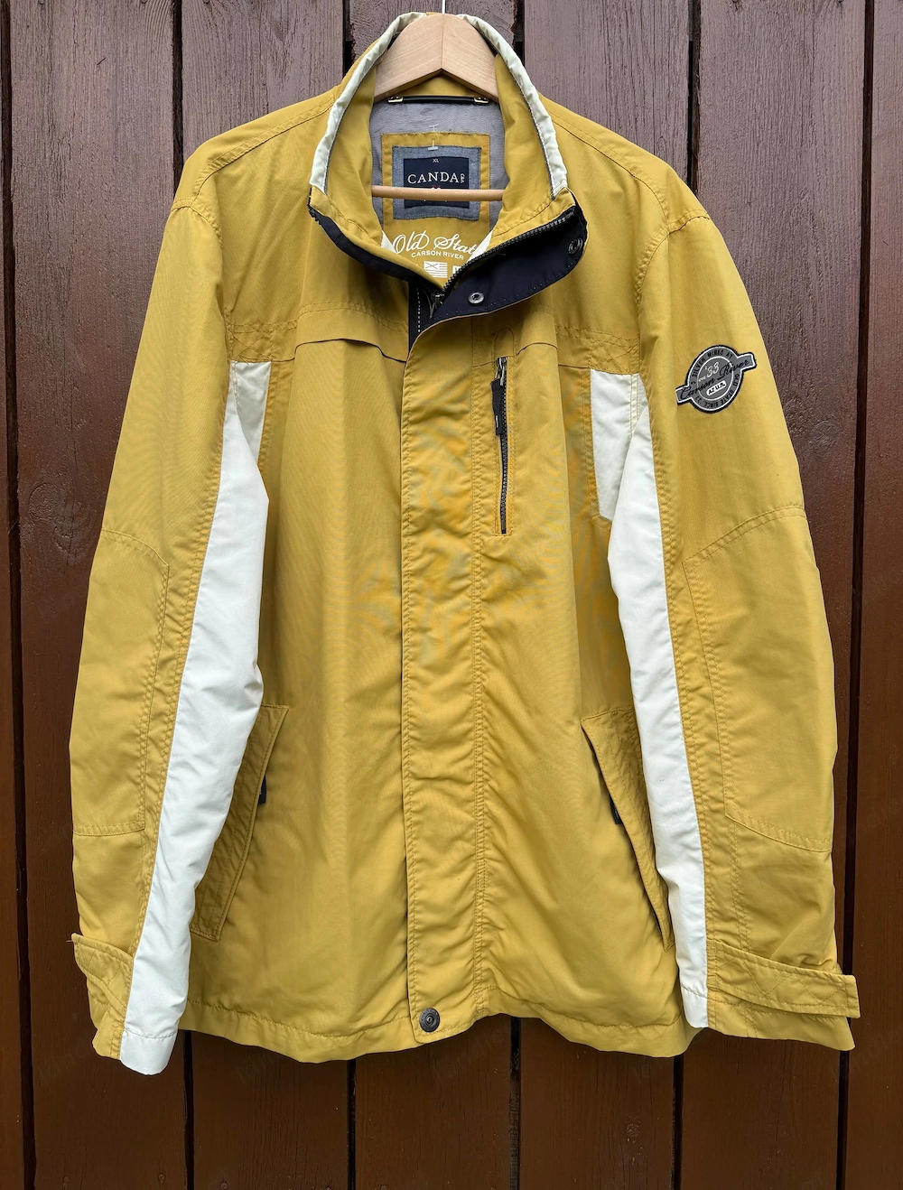 Canda Old Sailor Herrenjacke Gelb mit weißen Streifen   Übergangsjacke
