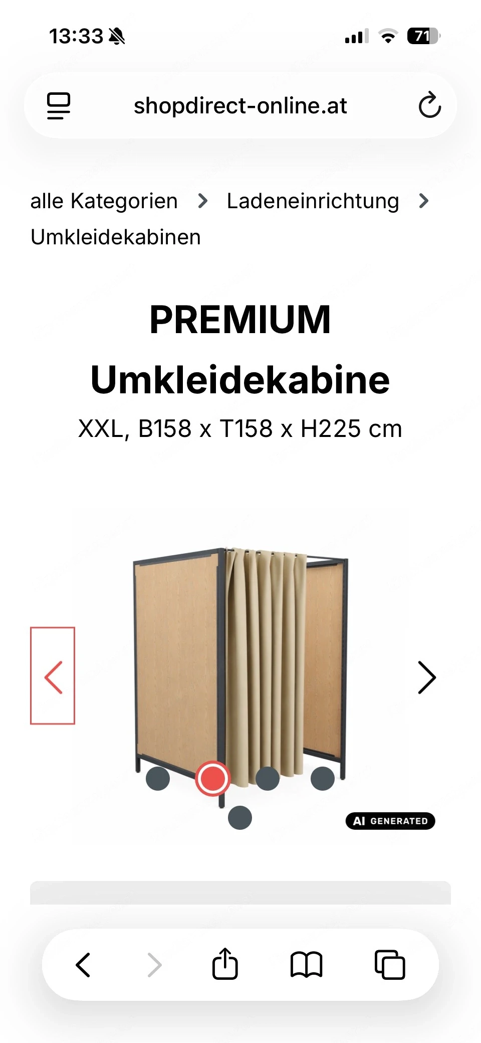verschenke neuwertige Umkleidekabine