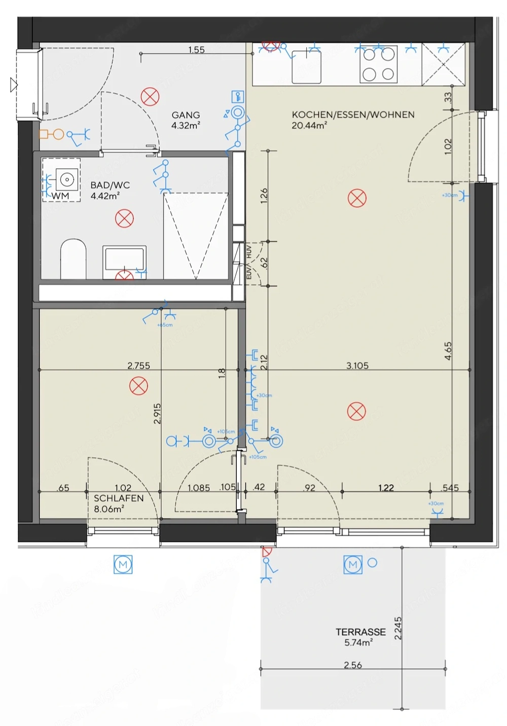 2 Zimmer Wohnung, Live-Video-Besichtigung