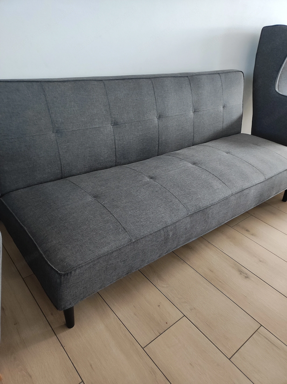 Klappbare Couch grau 