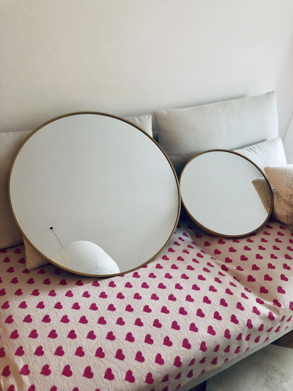Zwei Spiegel im Set 70 cm und 45 cm Durchmesser