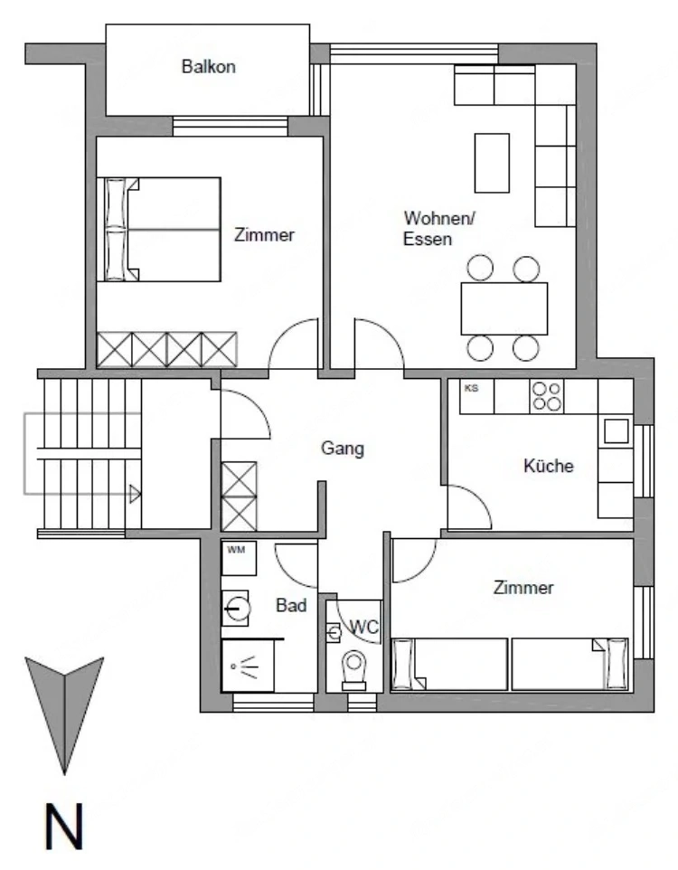Großzügige 3-Zimmerwohnung mit Balkon und Einzelgarage in Wolfurt