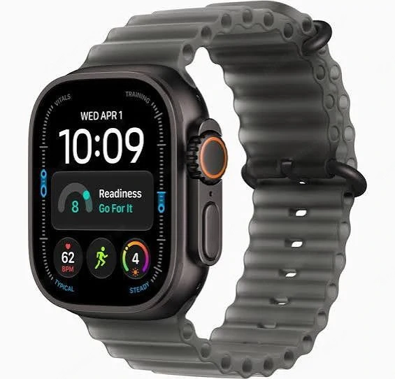 Apple Watch Ultra 4, Titan, 49mm, Ocean Band Schwarz