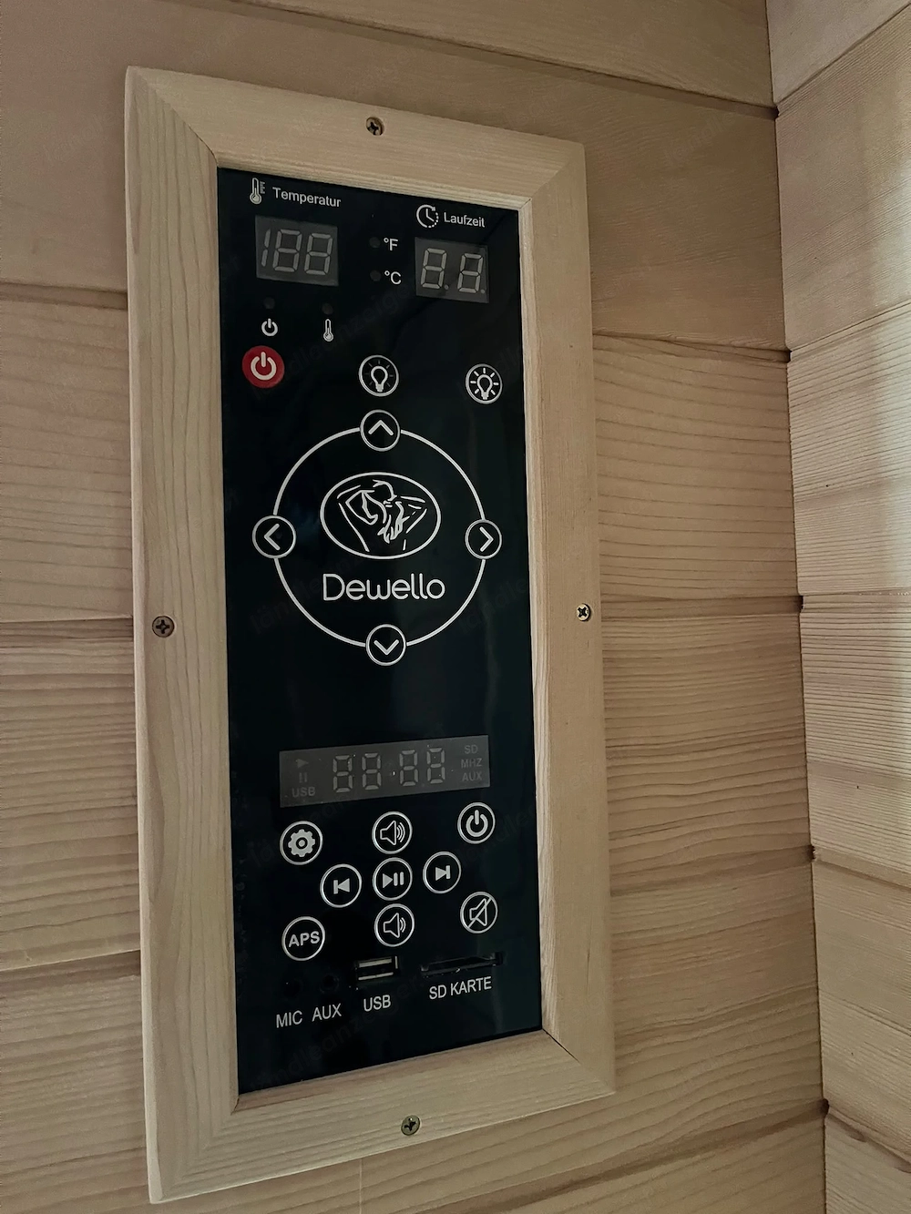 Dewello Infrarotkabine   Infrarotsauna mit Musik, Licht & Ionisator