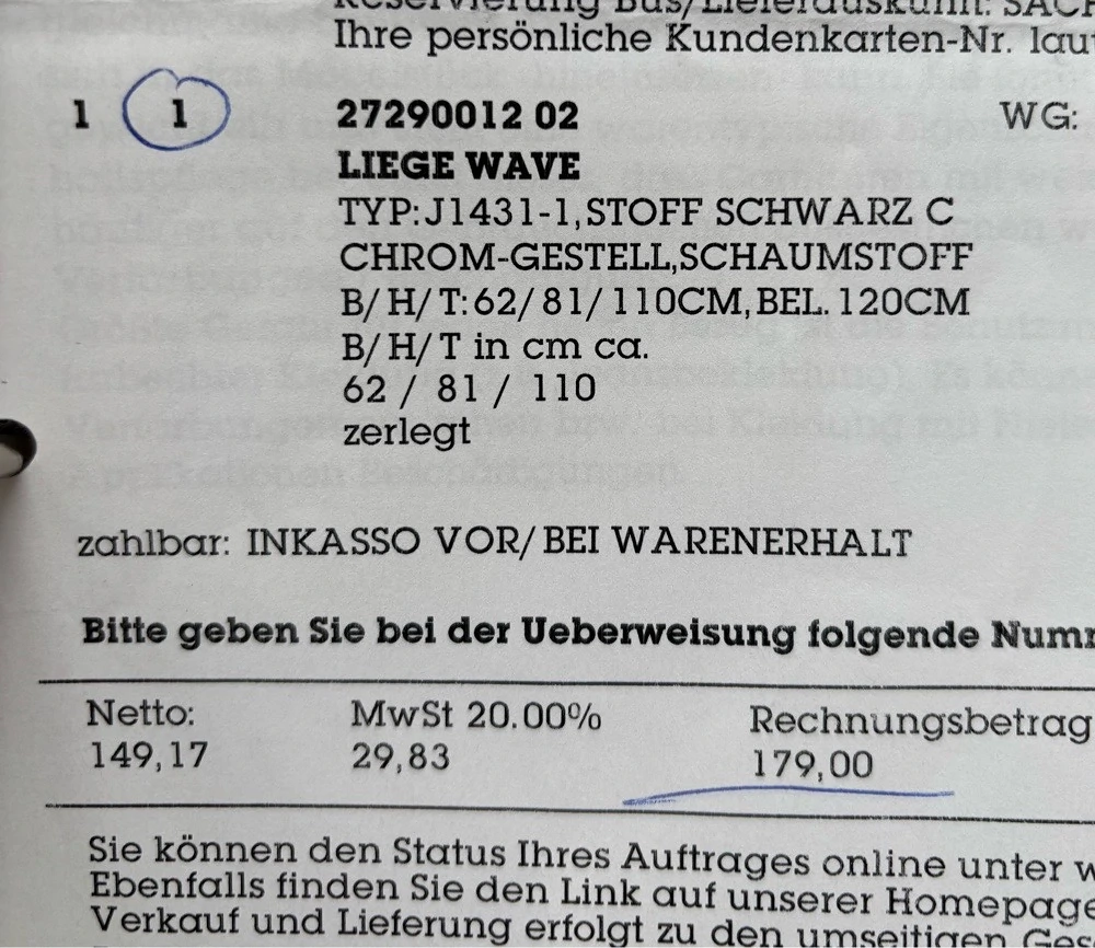 Relaxliege, Schaukelstuhl
