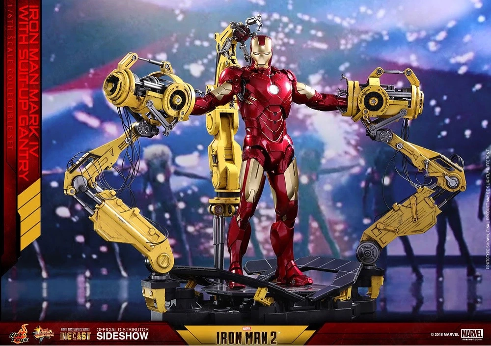 Hot Toys Iron Man Mark IV mit Suit-Up Gantry im Maßstab 1 6 