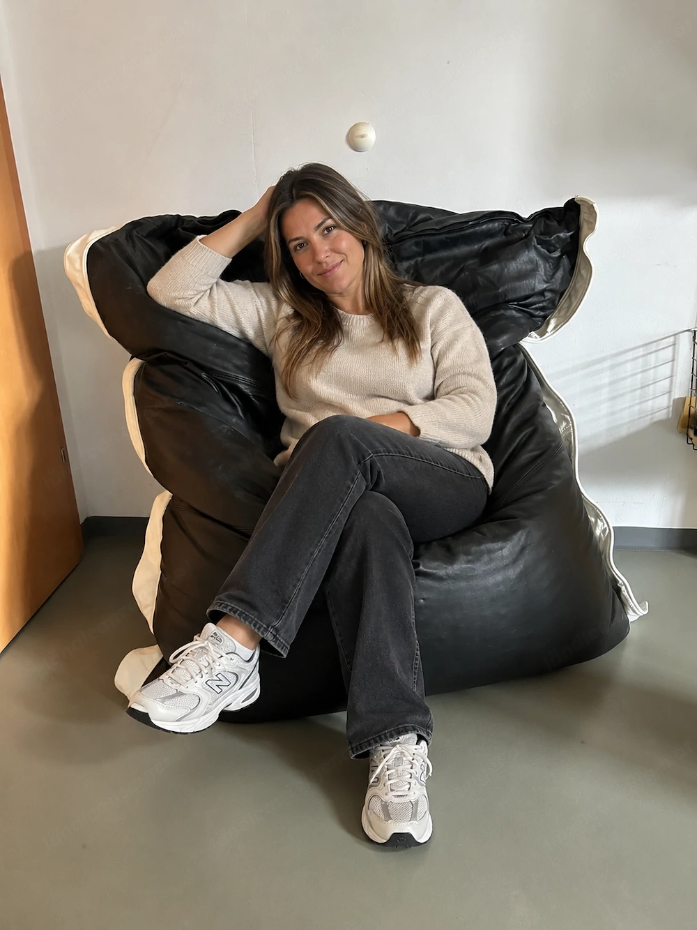 Sitzsack aus Leder
