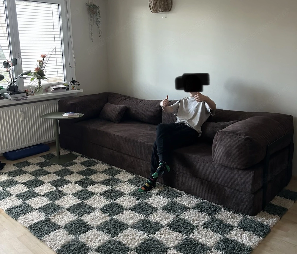 Designer Sofa Lazy 3 Sitzer XXL in Cord (Omhu-Stil   Dupe)   wie neu!