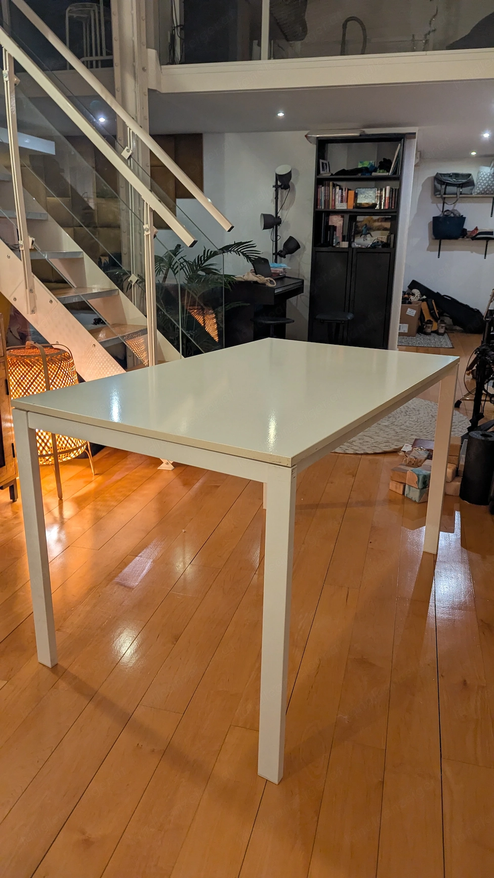 IKEA MELLTORP Esstisch weiß 125x75 cm, Metallgestell