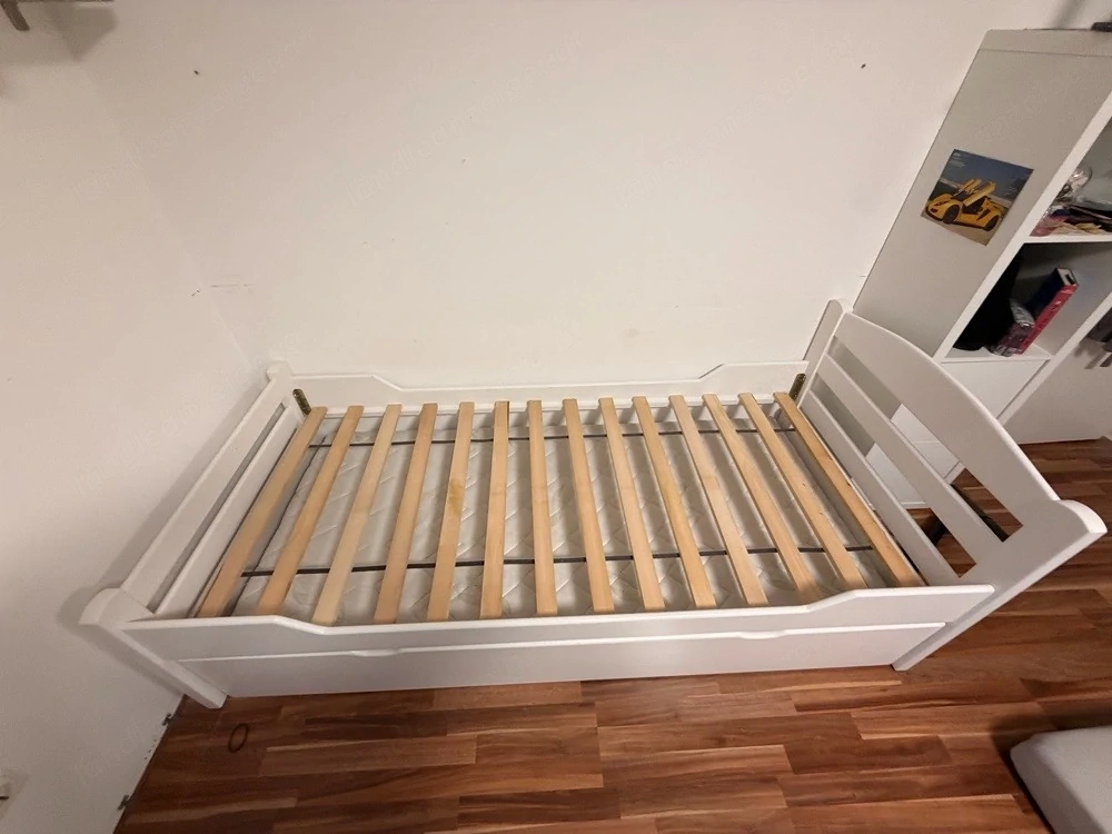 Jugendbett weiß Buche