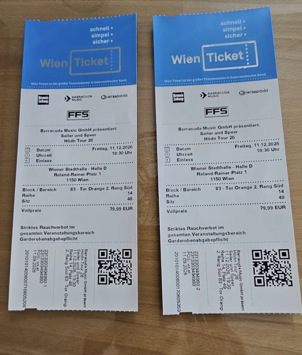 Seiler und Speer Ticket in Wien
