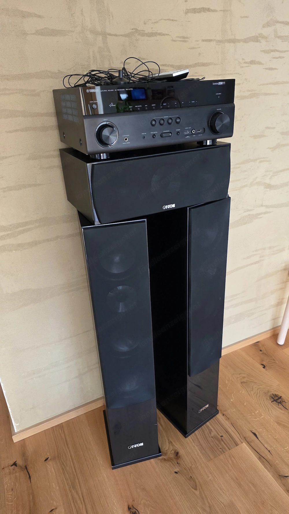 2x Canton Chrono 509 DC + 1x 505 Center mit AV Receiver Yamaha RX-V775
