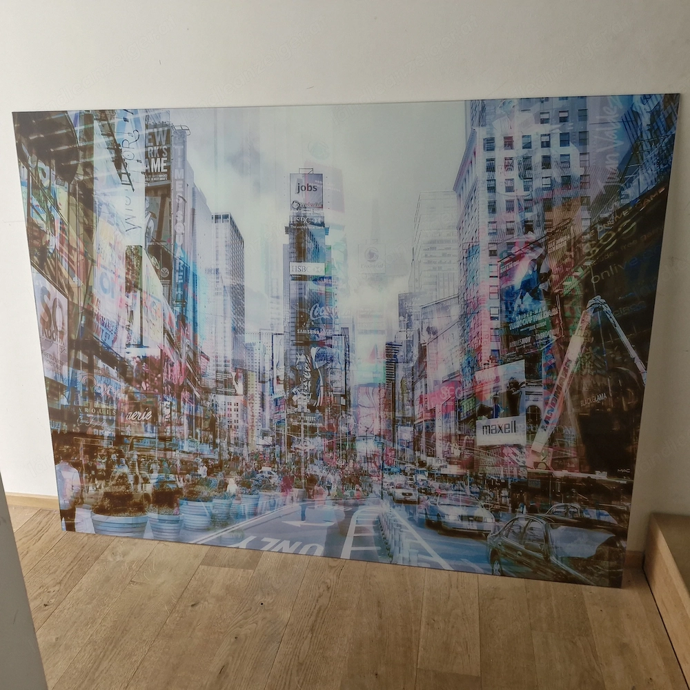 Glasbild 120x160 cm New York Times Square KARE Design