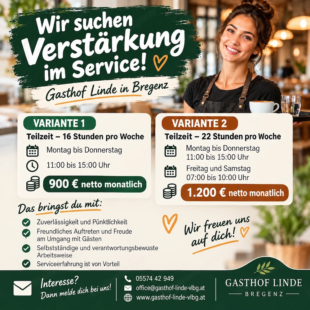 Wir suchen Verstärkung im Service!