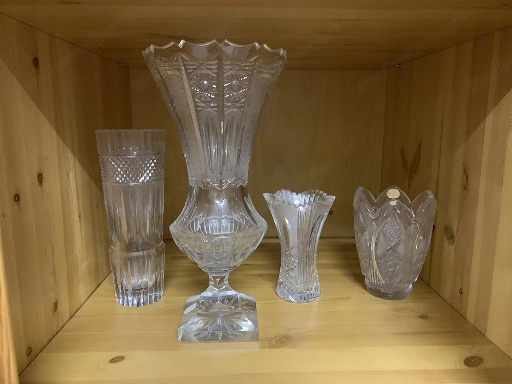 Vase aus Kristallglas  Kristallvase