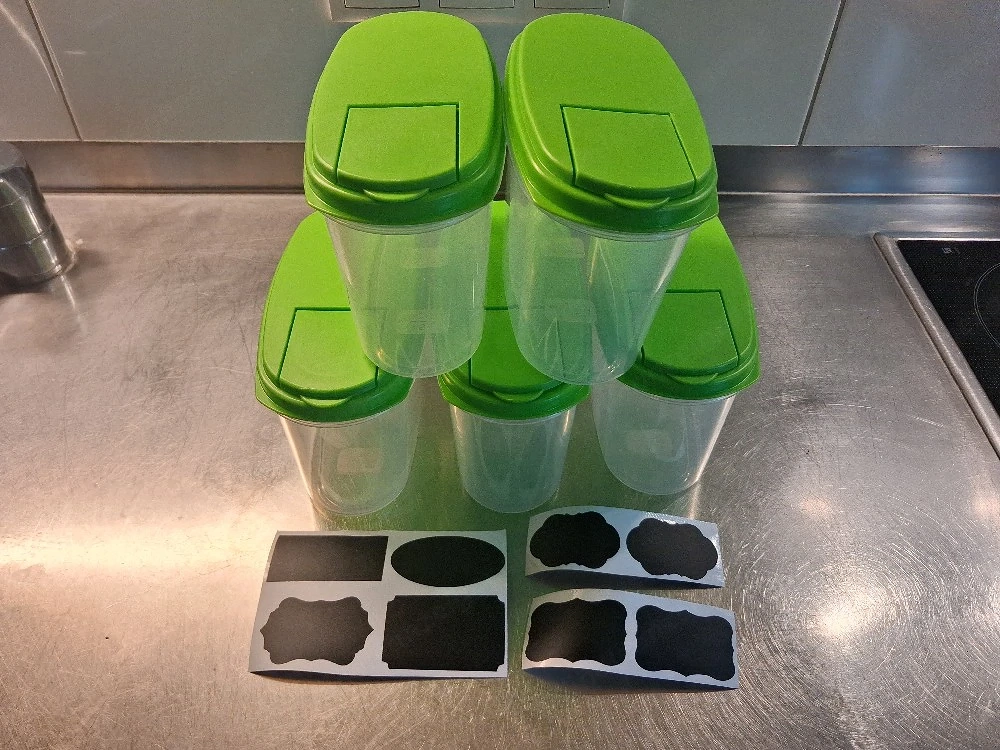Aufbewahrungsboxen, vorratsdosen, 5 stück, 1 liter