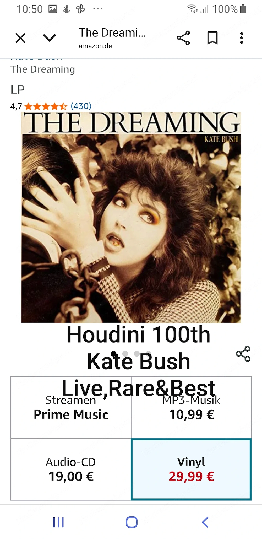Houdini100thKateBushAZ AaronZzTop AmbrosZ