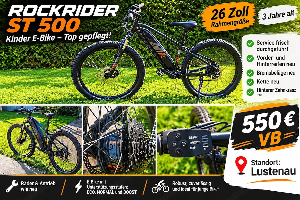 E Bike Kinder 26 Zoll