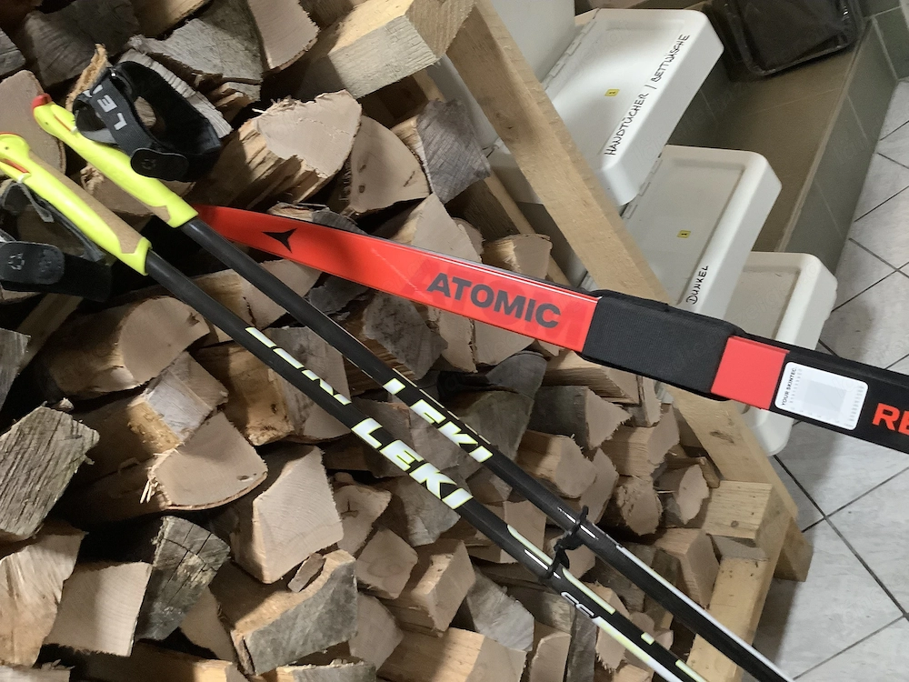Langlaufski mit Stöcke und Schuhe Gr. 44