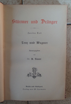 Stürmer und Dränger; Zweiter Teil Lenz und Wagner; Bild 5