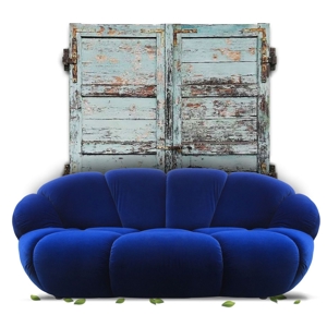 Bretz Sofa, neuwertiges blau Designmöbel traumhaft schön! Couch Bild 6