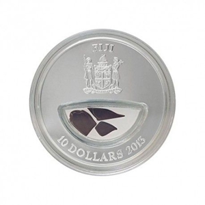 Fiji: 10 Dollar Silbermünze Meteorit - Mauerkirchen (Österreich) 2013 Bild 2
