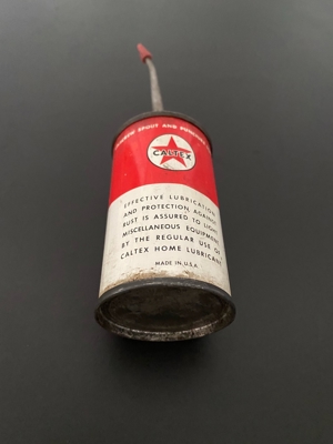 Caltex Home Lubricant 1960 Vintage Oil Cans Bild 4