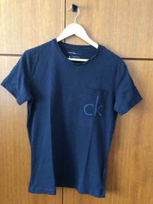 Calvin Klein T-Shirt Herren Gr. S dunkelblau Bild 1