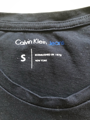 Calvin Klein T-Shirt Herren Gr. S dunkelblau Bild 3