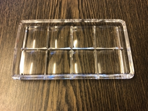 rechteckige Glasschale Bild 1
