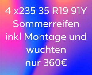 235 35 R19 91Y Sommerreifen inkl Montage und wuchten