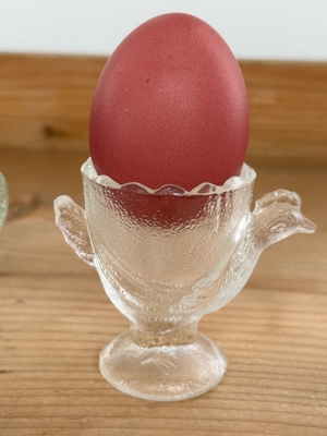Antike Eierbecher 3er Set aus Glas Bild 2