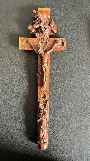 Antikes Reliquienkreuz Kruzifix (18. Jahrhundert) Bild 1