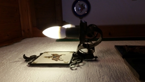 Antike 2 armige Wandlampe Bild 3