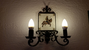 Antike 2 armige Wandlampe Bild 1
