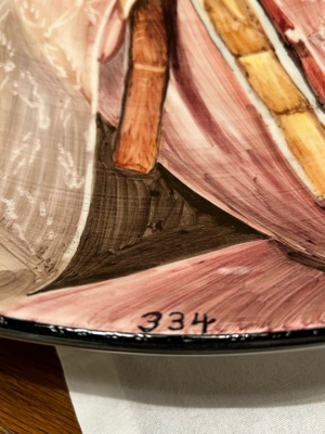 RARITÄT große Keramik Servierplatte von Carlesso Bild 6