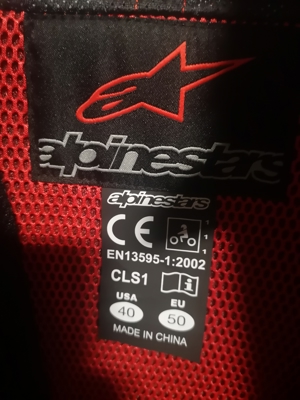Alpinestars Atem 1-Teiler Gr. 50 NEU (rot weiß schwarz) Bild 3