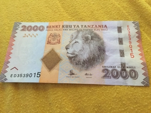 2000 Shilling Banknote zu verkaufen Bild 1