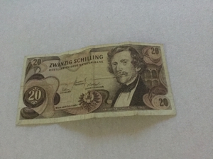 20 Schilling Banknote 1967 zu verkaufen Bild 1