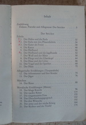 Der Stricker; Erzählungen, Fabeln, Reden; Mittelhochdeutsch, Neuhochdeutsch; Bild 5
