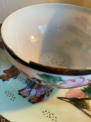 Antikes chinesisches Teeservice sehr filigran Bild 8