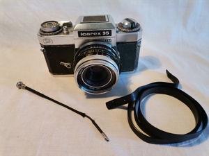 Vintage Kamera Icarex 35TM mit Zeiss Objektiv Tessar analoge Spiegelreflexkamera Voigtländer ZEISS