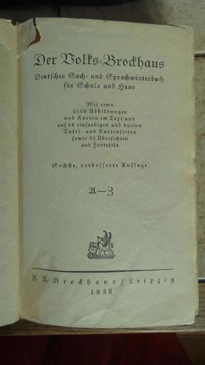 Der Volks-Brockhaus; Deutsches Sach- und Sprachwörterbuch für Schule und Haus; Bild 2