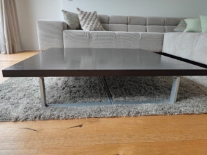 couch tisch schwarz braun höhenverstellbar 23 bzw 43 cm, 1.1x 1.1 m, Bild 1